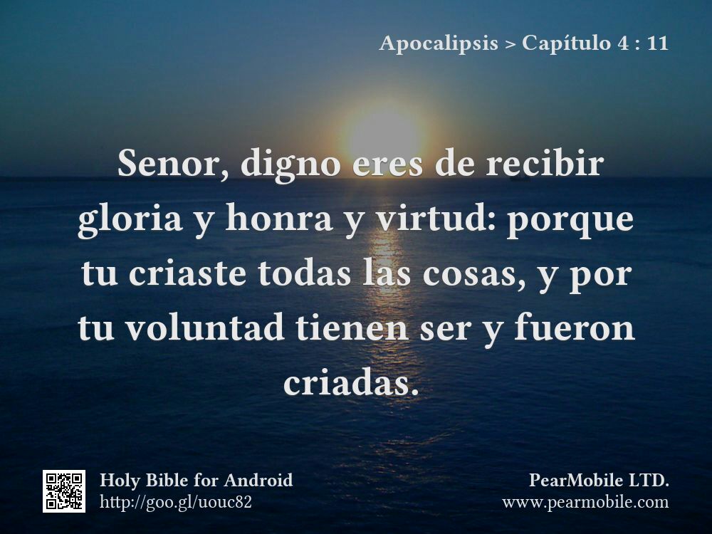 Apocalipsis, Capítulo 4:11